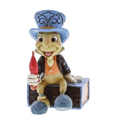Jim Shore Disney Traditions  Mini Jiminy Cricket Figurine 2.75in H In Blue;white;green