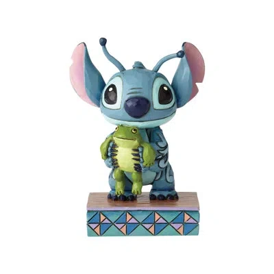 Jim Shore Disney Traditions  Stitch Personality Pose Figurine 3.9in H In Blue;green;pink