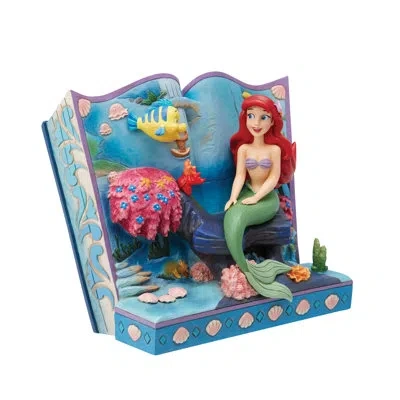 Jim Shore Disney Traditions  The Little Mermaid Storybook Figurine 6.25in H In Blue;green;red;pink