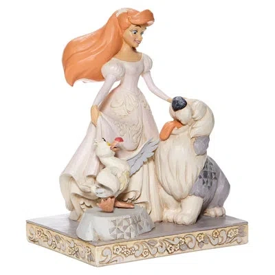 Jim Shore Disney Traditions  White Woodland Ariel Figurine 7.75in H In Beige;multi