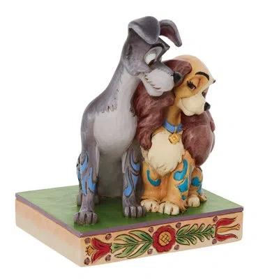Jim Shore Disney Traditions Lady And The Tramp Love Figurine 4.5in H In Brown;green;gray