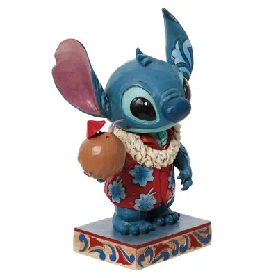 Jim Shore Disney Traditions Lilo & Stitch Stitch Hawaiian Shirt Figurine 5in H In Blue;red