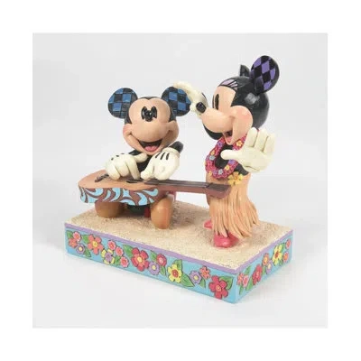 Jim Shore Disney Traditions Mickey And Minnie Hawaii Figurine In Multi