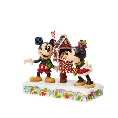Jim Shore Disney Traditions Mickey And Minnie Letters Figurine 7in In Multi