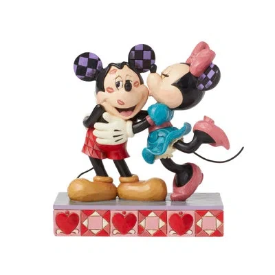 Jim Shore Disney Traditions Mickey And Minnie Love Kisses Figurine 5.88in In Multi