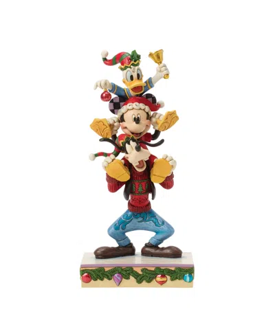Jim Shore Disney Traditions Mickey, Donald, And Goofy Stacked Fig In Multi