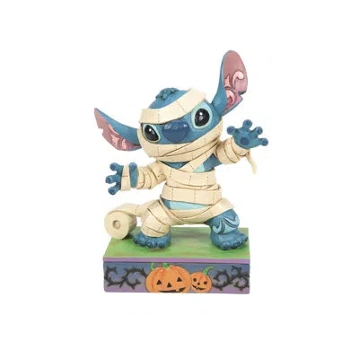 Jim Shore Disney Traditions Mummy Stitch Figurine 6.25in In Orange;blue;white;green