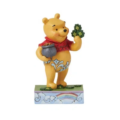 Jim Shore Disney Traditions Pooh Clovers Figurine 4.5in In Yellow
