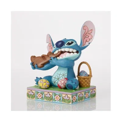 Jim Shore Disney Traditions Stitch Easter Figurine 5in In Pink;blue;brown