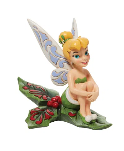 Jim Shore Disney Traditions Tinker Bell Sitting On Holly In Multi