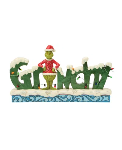 Jim Shore Dr. Seuss Grinchy Word Figurine In Multi