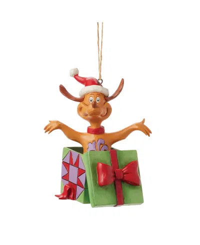 Jim Shore Dr. Seuss Max In Present Hanging Ornament In Multi