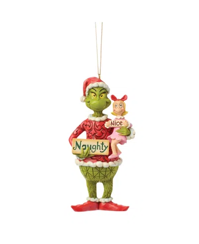 Jim Shore Dr. Seuss The Grinch And Cindy Lou Who Hanging Ornament In Green