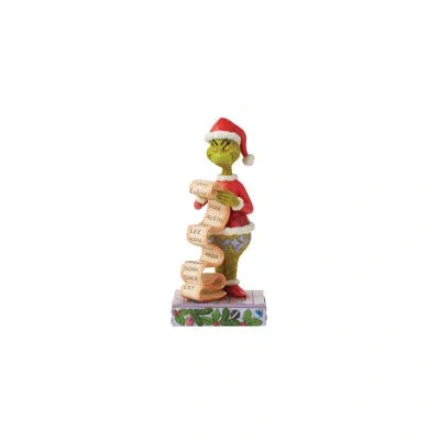 Jim Shore Dr. Seuss The Grinch  Grinch Grinch Naughty/nice List Figurine 8.75in In Multi