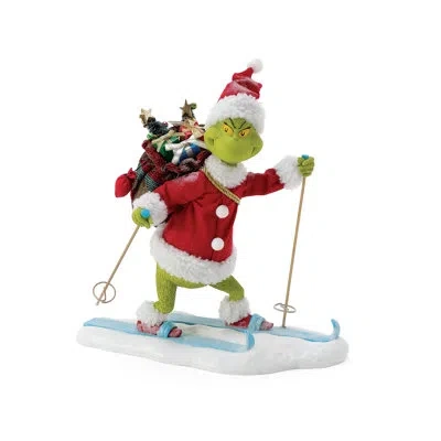 Jim Shore Dr. Seuss The Grinch Licensed  Grinchy Delivery Santa 11in In Blue;white;green;red