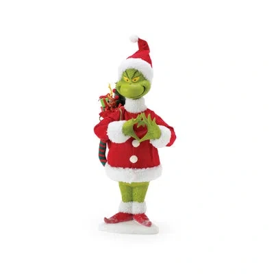 Jim Shore Dr. Seuss The Grinch Licensed  His Heart Grew Santa 18in In Red