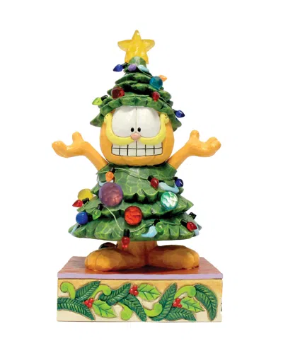 Jim Shore Garfield Dressed As Christmas Tree Figurine In Multi