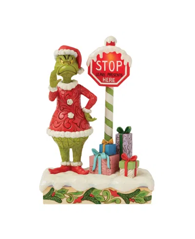 Jim Shore Grinch By Stop Sign Led Figurine In Multi