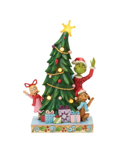 Jim Shore Grinch Fig Grinch, Cindy, Max Peeking In Green