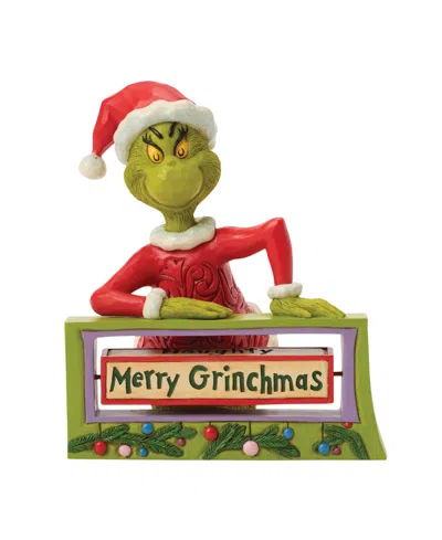 Jim Shore Grinch Fig Grinch With Rotating Message In Multi