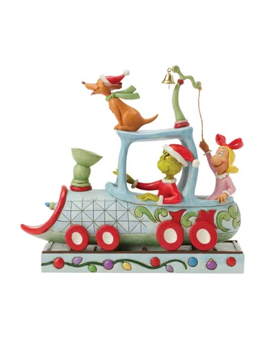 Jim Shore Grinch, Max And Cindy On Train Figurine In Multi