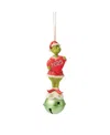 Jim Shore Grinch On Bell Dated 2025 Ornament In Multi