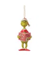 Jim Shore Grinch With Book Ornament In Multi