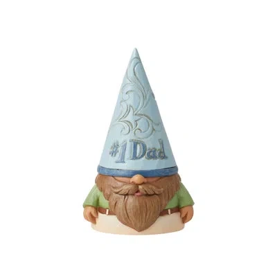 Jim Shore Heartwood Creek #1 Dad Gnome Figurine 5in H In Blue;brown;mutli