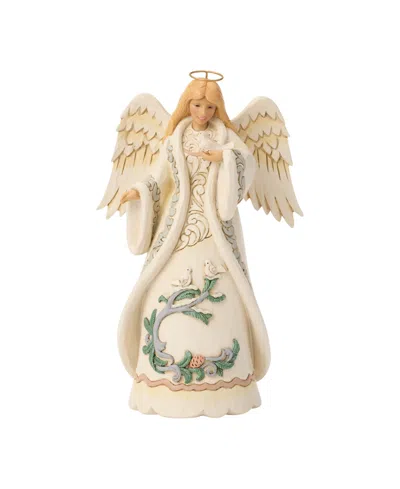 Jim Shore Heartwood Creek Angel With Dove Figurine In Neutral