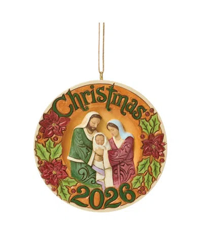Jim Shore Heartwood Creek Annual Dated 2026 Holy Family Ornament In Multi