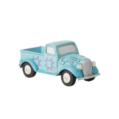 Jim Shore Heartwood Creek Blue Pickup Truck Mini Figurine 2.1in H