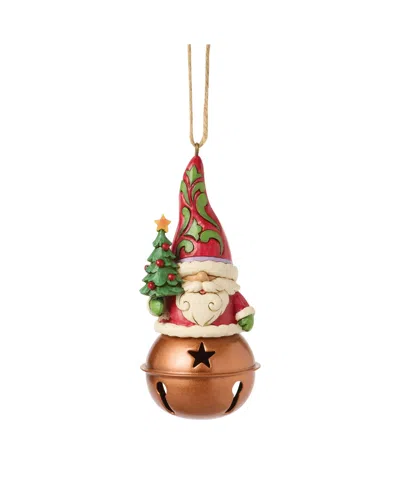 Jim Shore Heartwood Creek Christmas Santa Gnome On Bell Ornament In Multi
