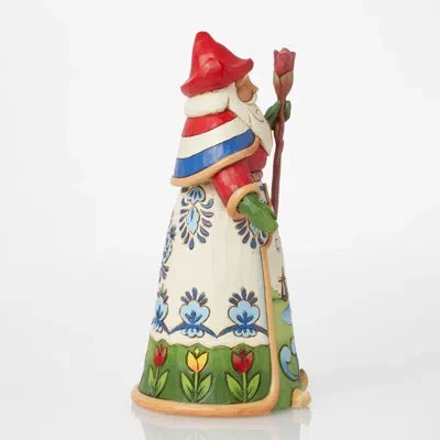 Jim Shore Heartwood Creek Dutch Santa 7in H In Red