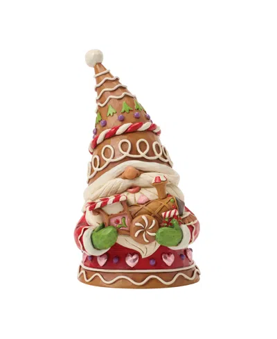 Jim Shore Heartwood Creek Fig Gingerbread Gnome With Train In Multi
