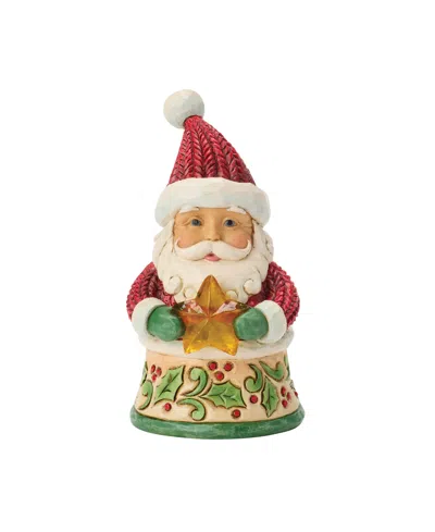 Jim Shore Heartwood Creek Fig Santa With Star In Multi