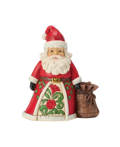 Jim Shore Heartwood Creek Fig Santa With Toy Bag In Red