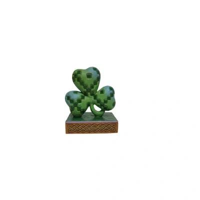 Jim Shore Heartwood Creek Figurine Shamrock Mini Figurine 3.5in H In Green