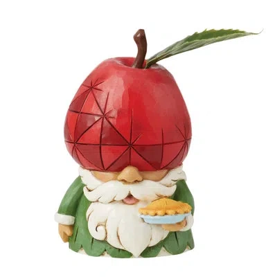Jim Shore Heartwood Creek Fruit Apple Gnome Figurine 3.94 Inch In White;green;red