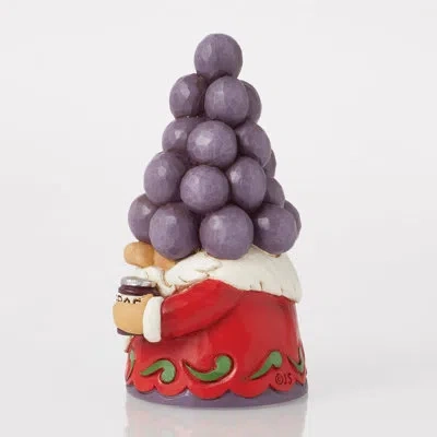 Jim Shore Heartwood Creek Fruit Grapes Gnome Figurine 3.94 Inch In White;red;purple