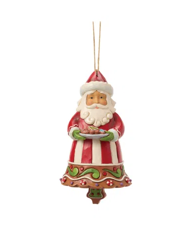 Jim Shore Heartwood Creek Gingerbread Santa Bell In Multi