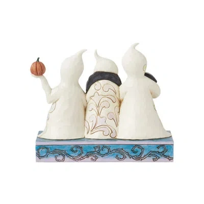 Jim Shore Heartwood Creek Halloween Ghosts With Boo Figurine 5.04in In Orange;blue;black;white