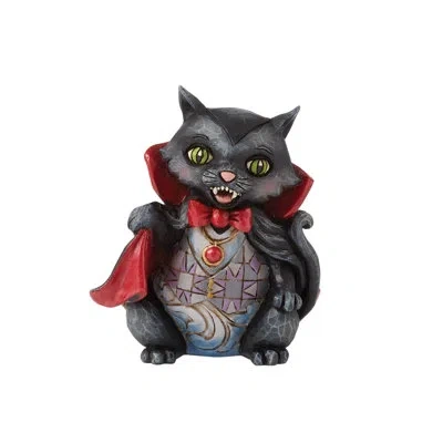 Jim Shore Heartwood Creek Halloween Vampire Cat Mini Figurine 3.54in In Multi