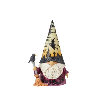 Jim Shore Heartwood Creek Halloween Wizard With Led Scene Hat Figurine 7.87in In Multi