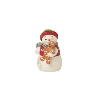 Jim Shore Heartwood Creek Mini Snowman Gingerbread Figurine 3.74in In Multi