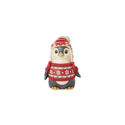 Jim Shore Heartwood Creek Nordic Noel Penguin In Sweater Figurine 4.02in In Multi
