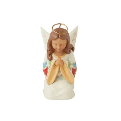 Jim Shore Heartwood Creek Praying Angel Mini Figurine 4.33in In Multi