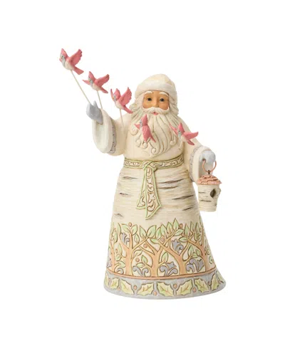 Jim Shore Heartwood Creek Santa With Cardinal Figurine In Neutral