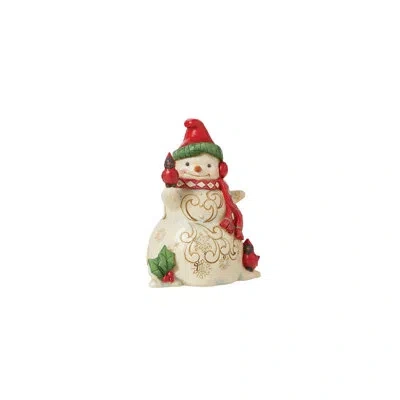 Jim Shore Heartwood Creek Snowman With Earmuffs Figurine  5.51in In Multi