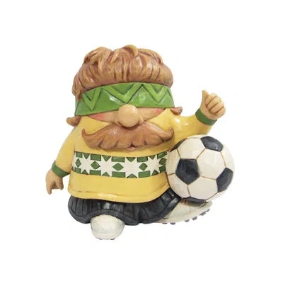 Jim Shore Heartwood Creek Sports Soccer Player Figurine 4in H In Blue;black;green;yellow