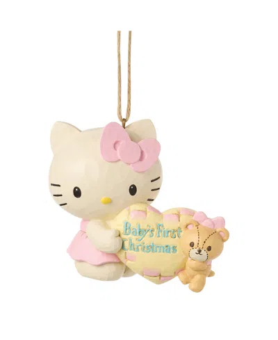 Jim Shore Hello Kitty Baby's First Christmas Hanging Ornament In Multi